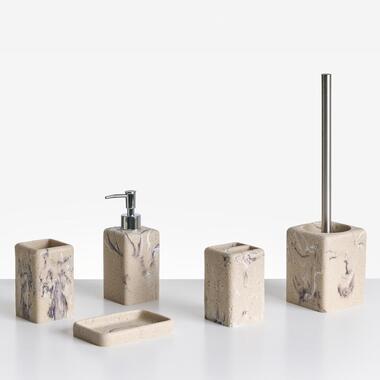 VILCANOTA - Badkameraccessoireset - Beige - Polyresin product