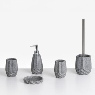 SAMIRIA - Badkameraccessoireset - Grijs - Polyresin product