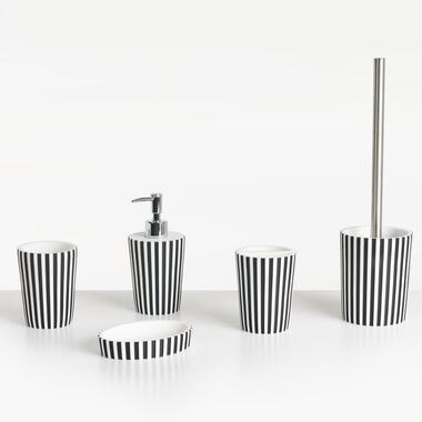 LIRCAY - Badkameraccessoireset - Zwart/Wit - Polyresin product