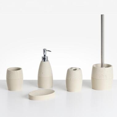 YARAPA - Badkameraccessoireset - Lichtbeige - Polyresin product