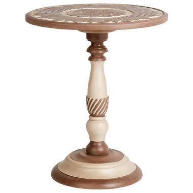 EULO - Bijzettafel - Donkerbruin - 45 x 45 cm - Mangohout product