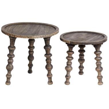 MARNOO - Bijzettafel - Donkerbruin - Mangohout product