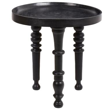 LEETON - Bijzettafel - Zwart - 52 x 52 cm - Mangohout product