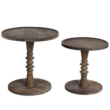 THALIA - Bijzettafel - Donkerbruin - Mangohout product