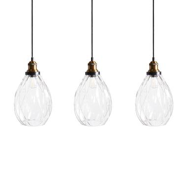 COOSA - Hanglamp - Transparant - 3 lichten - Glas/Metaal product