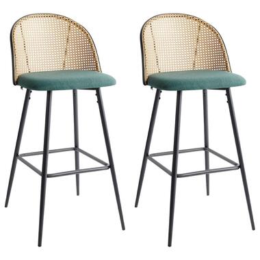 Lot de 2 chaises de bar CORNELL Métal Vert product