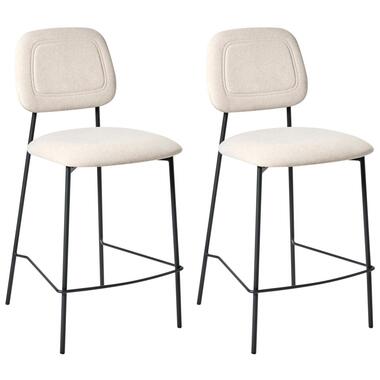 Lot de 2 chaises de bar DUETTE Velours Beige clair product