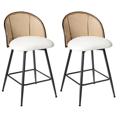 Lot de 2 chaises de bar NATHAN Blanc product