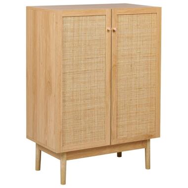 NIVO - Dressoir - Lichtbruin - 2 deuren - Hout/Rotan product