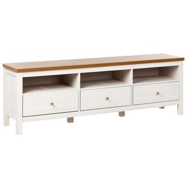 INVERELL - TV-meubel - Wit/Bruin - Vezelplaat product