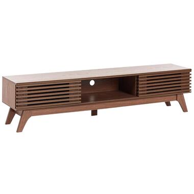 TOLEDO - TV-meubel - Donkerbruin - 180 x 40 cm - Vezelplaat product