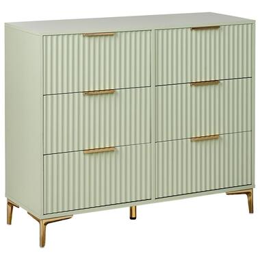 WALCOTT - Ladekast met 6 lades - Lichtgroen - MDF product