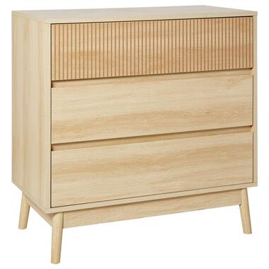WALES - Ladekast 3 lades - Lichte houtkleur - MDF product