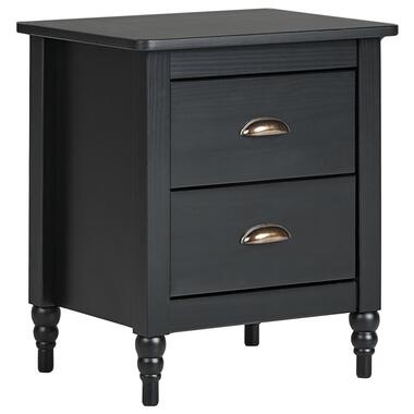Table de nuit à 2 tiroirs SHILLINGTON Bois de pin Noir product