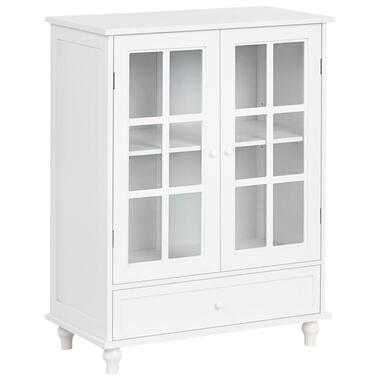 CARLET - Glazen vitrinekast - Wit - MDF product