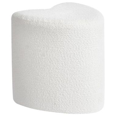 Pouf SCOTIA Tissu chenille Blanc cassé 40 cm 33 cm 44 cm product