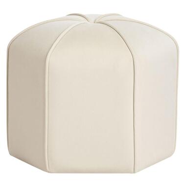 Pouf WISHEK Velours Beige clair 45 cm 45 cm 42 cm product