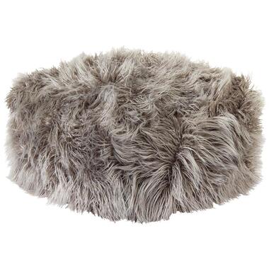 Pouf MUKKI Fourrure synthétique Gris 50 cm 50 cm 30 cm product