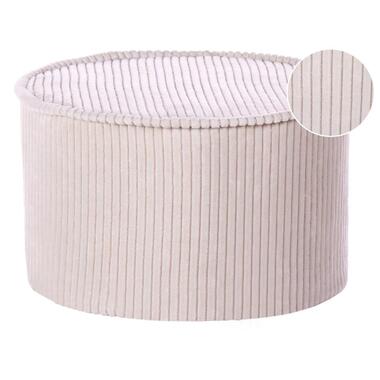 Pouf ZIKRIA Velours Beige clair 40 cm 40 cm 25 cm product