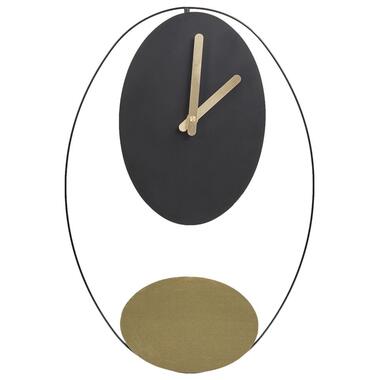 MANIGOD - Wandklok - Zwart/Goud - Staal product