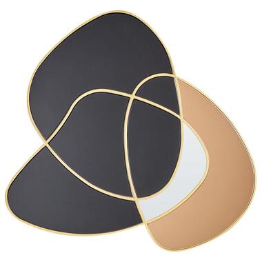 TAILLY - Wandspiegel - Goud/Zwart - 99 x 89 cm - Glas product