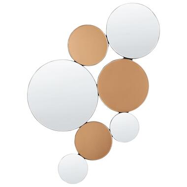 LAXOU - Wandspiegel - Zilver/Koper - Glas/MDF product