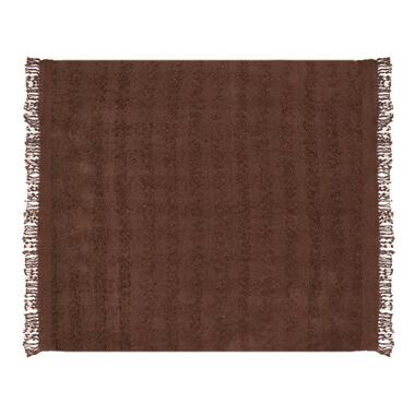 VELLA - Deken - Bruin - 200 x 220 cm - Katoen product