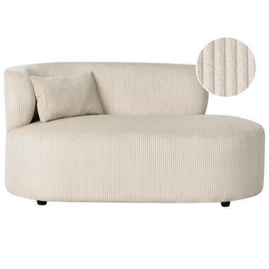 VANVEY - Chaise longue - Beige - Linkszijdig - Corduroy product