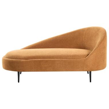 VALREAS - Chaise longue - Oranje - Rechtszijdig - Polyester product
