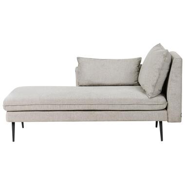 YERRES - Chaise longue -Grijs - Rechtszijdig - Polyester product