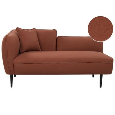 CHEVANNES - Chaise longue - Donkerrood - Linkszijdig - Bouclé product