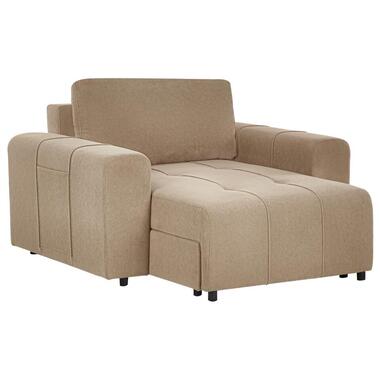 Chaise longue INNVIK Tissu Marron avec rangement product