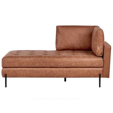 Chaise longue côté droit REBAIS Cuir PU Marron doré product
