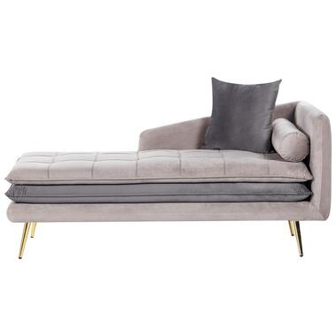 Chaise longue côté droit GONESSE Velours Taupe product