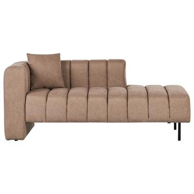 LANNILS - Chaise longue - Lichtbruin - Linkszijdig - Polyester product