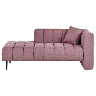 LANNILS - Chaise longue - Roze - Rechtszijdig - Polyester product