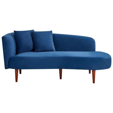 CHAUMONT - Chaise longue - Marineblauw - Linkszijdig - Fluweel product