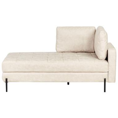 Chaise longue côté droit REBAIS Cuir PU Beige clair product