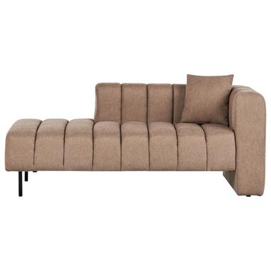LANNILS - Chaise longue - Lichtbruin - Rechtszijdig - Polyester product