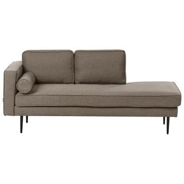 MIRAMAS - Chaise longue - Bruin - Linkszijdig - Polyester product