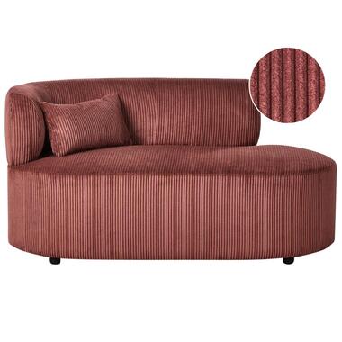 Chaise longue côté gauche VANVEY Velours côtelé Rouge product