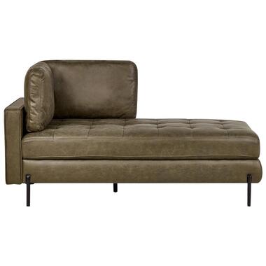 Chaise longue côté gauche REBAIS Cuir PU Vert product