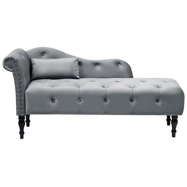 IVRY - Chaise longue - Grijs - Linkerzijde - Fluweel product