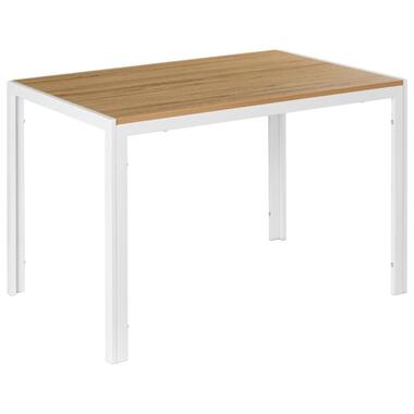 MANN - Eettafel - Lichtbruin/Wit - 120 x 70 cm - Hout product