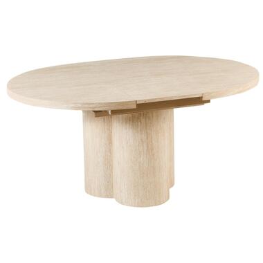 MORAINE - Uitschuifbare eettafel - Lichtbruin - 120/160 x 76 cm - MDF product