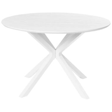 FITZROY - Eettafel - Wit - ø 120 cm - MDF/Metaal product