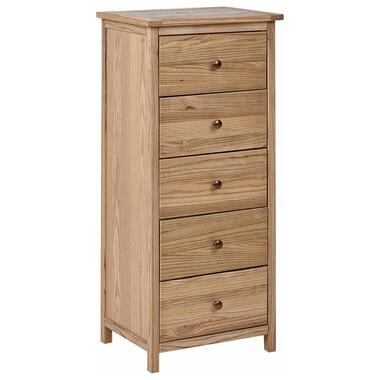 SALTON - Hoge kast met 5 lades - Lichte houtkleur - Sassafras product