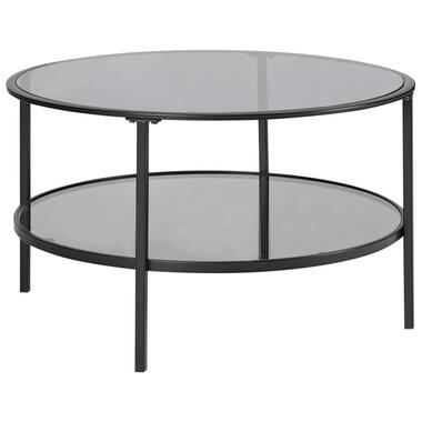 TELLAKA - Salontafel - Zwart - ø 80 cm - Veiligheidsglas product
