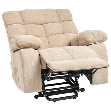 ARES - Relaxfauteuil elektrisch - Beige - Stof product