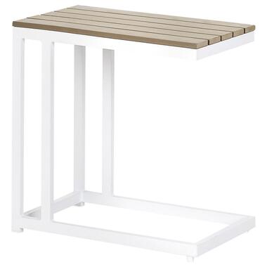 MESSINA - Bijzettafel - Lichthout/Wit- 60 x 35 cm - Plastichout product